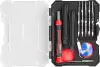 Bit készlet Strend Pro Premium ComfortGrip DL134, 23 részes, csavarhúzóval, mobiltelefon javításhoz
