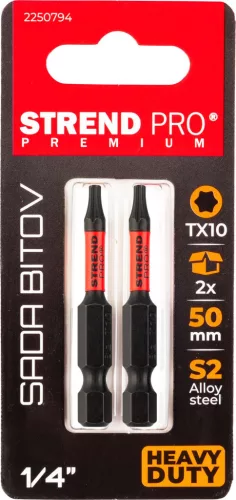 Strend Pro Premium Torx Bit, T 10, csomag 2 db