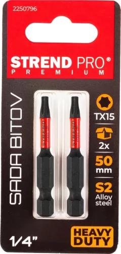 Strend Pro Premium Torx Bit, T 15, csomag 2 db