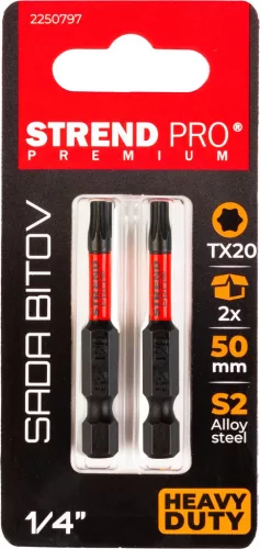 Strend Pro Premium Torx Bit, T 20, csomag 2 db