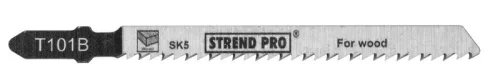 Fűrészlap Strend Pro T101B, szúrófűrészhez, 100 mm, 10 fog, fához, csomag 5 db