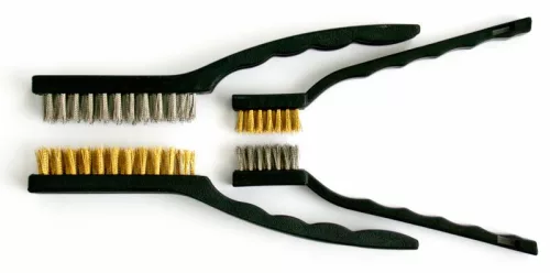 Kézi mini drótkefe készlet Strend Pro BWS 378, 4 részes kefekészlet, 2x175 mm, 2x225 mm