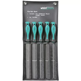   Reszelőkészlet Whirlpower 154-5005, 5 részes, 200 mm, lapos, kerek, négyzetes, egyenes, félköríves