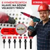 Adapter Strend Pro Premium, fúróhoz, 1/4", M3 - M10, szegecselő, anyacsavar szegecsekhez, kofferben