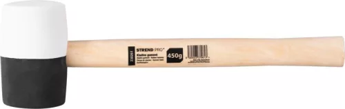 Kalapács Strend Pro HM232 450 g, 300 mm, gumi, BlackWhiteHead, fa nyél