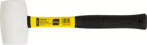Kalapács Strend Pro HM212 450 g, gumi, WhiteHead, PVC nyél, TPR, nyél hossza 310 mm