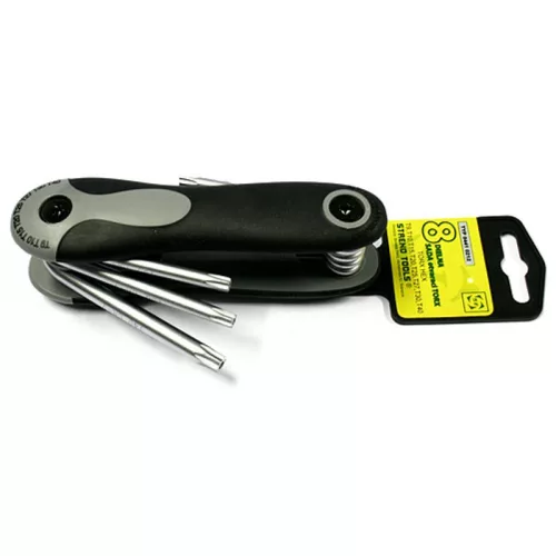 Kulcs készlet Strend Pro HK0208, 8 részes, Torx, összecsukható, belső