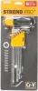 Kulcs készlet Strend Pro HK7008, 9 részes, T10-T50, Torx, Cr-V, belső