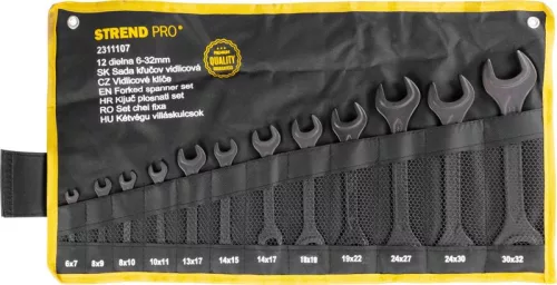 Kulcs készlet Strend Pro HR34184, villás, 12 részes, DIN895, 6-32 mm