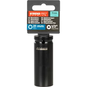   Toldat Strend Pro Premium, ütvecsavarozó, hosszított, 1/2", hatszög, CrMO, 21 mm