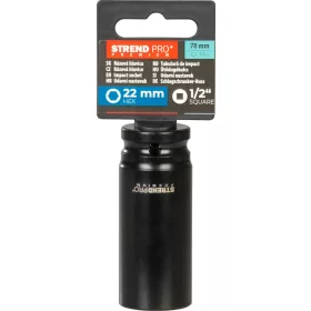   Hosszabbító Strend Pro Premium, ütős, hosszított, 1/2", 6-szögű, CrMO, 22 mm