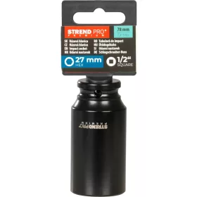   Hosszabbító Strend Pro Premium, ütvecsavarozó, hosszított, 1/2", hatszög, CrMO, 27 mm
