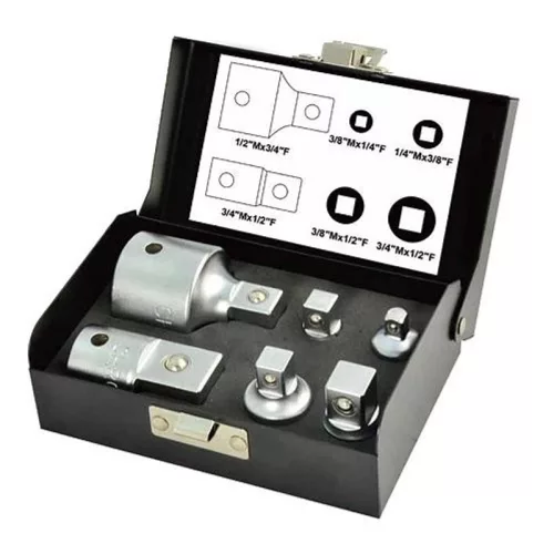 Dugókulcs készlet Whirlpower 1616-0506, szűkítők, 1/4"+3/8"+1/2"+3/4", 6 részes