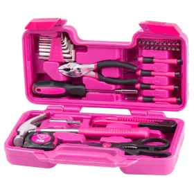   Szerszámkészlet LADIES PINK SET01, nőknek, 39 részes, rózsaszín, bőröndben