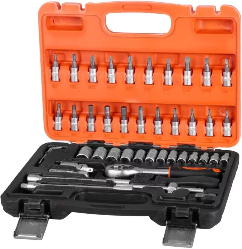 Szerszámkészlet Strend Pro S246, 46 részes, bőröndben, 1/4"
