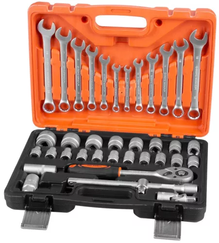 Szerszámkészlet Strend Pro S237, 37 részes, bőröndben, 1/2"