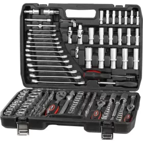   Szerszámkészlet Strend Pro S221, 215 részes, bőröndben, 1/2"+1/4"+3/8"