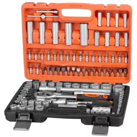   Szerszámkészlet Strend Pro S210, 108 részes, bőröndben, 1/4"+1/2"