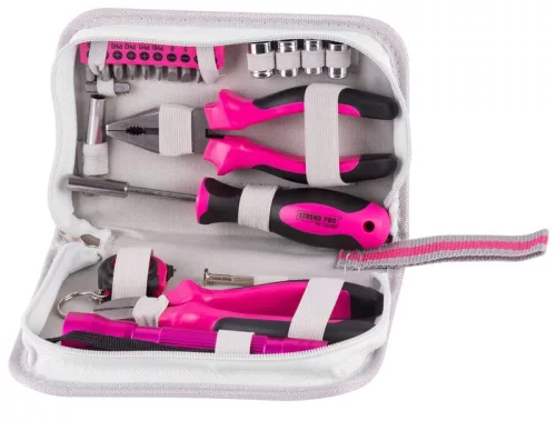 Szerszámkészlet LADIES PINK SET12, nőknek, 23 részes, rózsaszín, táskában