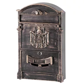   GLA-Alu alumínium postaláda – 25,5 × 9 × 41 cm, antik bronz