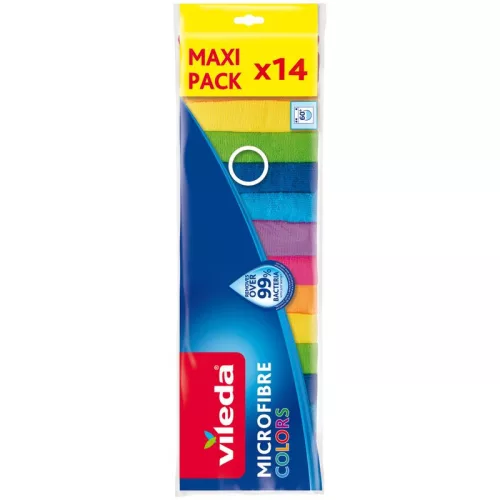 Vileda Microfibre Colors mikroszálas kendő – 14 db