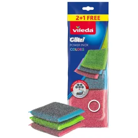 Vileda Power Inox Colors fém súrolószivacs – 2+1 db