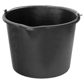   Vödör ReCycled, 12 literes, építőipari, műanyag, kiöntővel, fekete