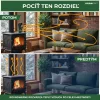 Strend Pro kandallóventilátor, álló, 4-lapátos, fekete