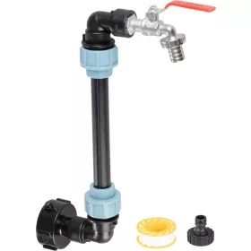   Strend Pro Garden készlet, 3/4" szelep + műanyag szűkítő 59 mm + 3/4" leeresztő, IBC tartályhoz