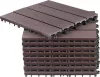WPC fa hatású műanyag teraszburkolat, PP, 31x31x2, barna és szürke szín, 9 db