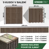 WPC fa hatású műanyag teraszburkolat, PP, 31x31x2, barna és szürke szín, 9 db