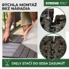 WPC fa hatású műanyag teraszburkolat, PP, 31x31x2, barna és szürke szín, 9 db