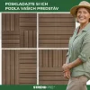 WPC fa hatású műanyag teraszburkolat, PP, 31x31x2, barna és szürke szín, 9 db