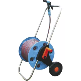   Strend Pro 3015A, Kocsi kerti tömlővel 1/2"", H-30 m, pisztoly, csatlakozók, tartó, tömlődob