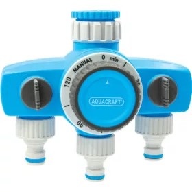   AQUACRAFT 290030 3-utas elosztó, mechaikus időzítő, max. 120 perc