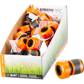   Gyorscsatlakozó Strend Pro SoftTouch C3025RDX, 3/4", tömlőhöz, kerti, Sellbox 25 db