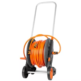   Tömlődob Strend Pro, 1/2"" kerti tömlővel, L-60 m, állítható fúvóka + 2x gyorscsatlakozó + adapter