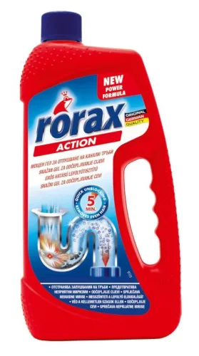 Rorax 2 az 1-ben tisztítószer lefolyókhoz, 1000 ml