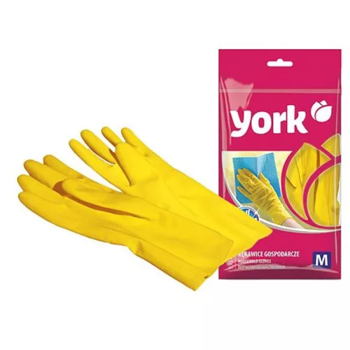 York háztartási gumikesztyű – M méret, sárga