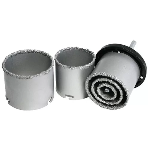 Lyukfúró készlet befogóval HT01-4001, 33-53-67-73-83 mm, gyémánt koronafúrók