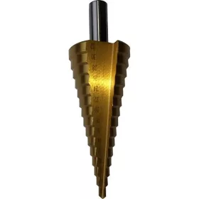   Lépcsős fúró Strend Pro SD41, 4-32 mm, TiN, HSS, egyenes, fémhez