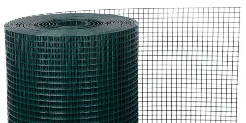 GARDEN PVC, Négyzetes csirkeháló, 500/12,7x12,7/1,2 mm, zöld, RAL 6005, 5 m-es tekercs