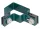Strend Pro EUROSTANDARD, Bilincs szögletes oszlophoz, 60x40 mm, zöld, Zn+PVC, RAL6005