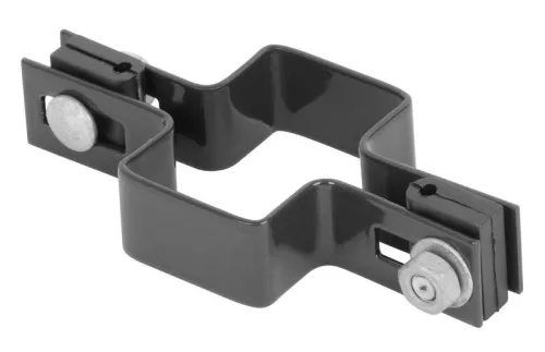 Strend Pro EUROSTANDARD, Bilincs szögletes oszlophoz, 60x40 mm, átmenő, antracit, Zn+PVC, RAL7016