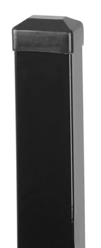 Strend Pro EUROSTANDARD Kerítésoszlop, 1700/60x40/1,25 mm, antracit, szögletes, sapkával, Zn+PVC, RAL7016