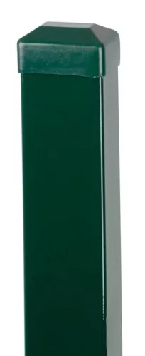 Strend Pro EUROSTANDARD Kerítésoszlop, 1700/60x40/1,25 mm, zöld, szögletes, sapkával, Zn+PVC, RAL6005