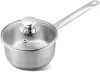 MagicHome Chloe rozsdamentes acél nyeles lábas üvegfedővel – Ø 14 cm, 1000 ml