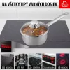 MagicHome Chloe rozsdamentes acél nyeles lábas üvegfedővel – Ø 18 cm, 2000 ml