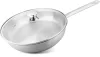 MagicHome Chloe rozsdamentes acél serpenyő üvegfedővel – Ø 28 cm, 4000 ml