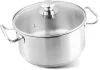 MagicHome Chloe rozsdamentes acél lábas üvegfedővel – Ø 20 cm, 3000 ml